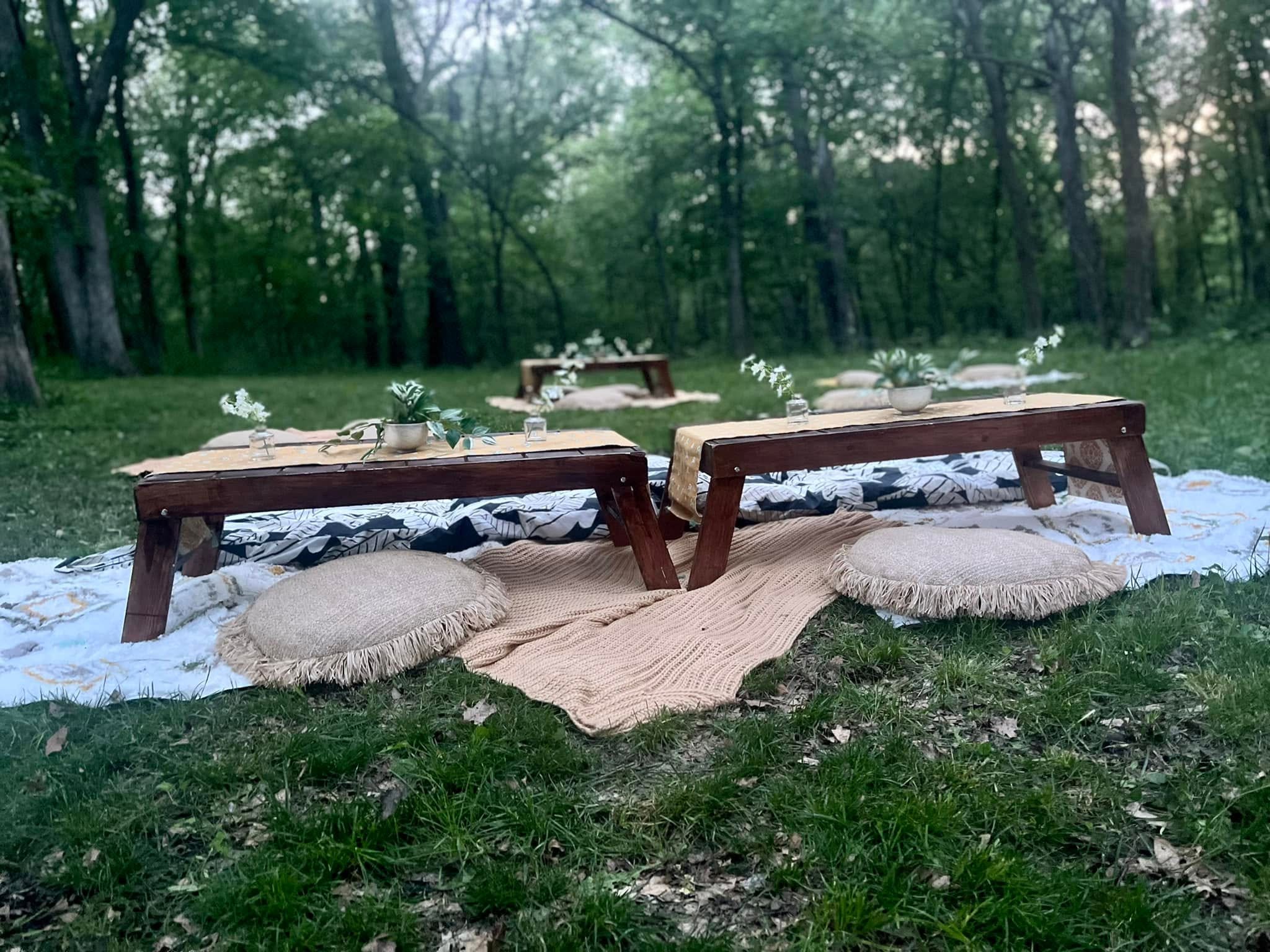Family exploring the property
